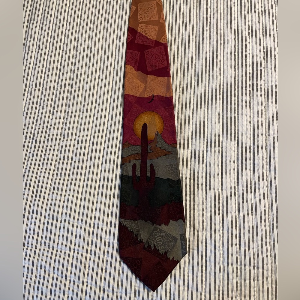 Tabasco Vintage Men’s Necktie, 100% imported silk